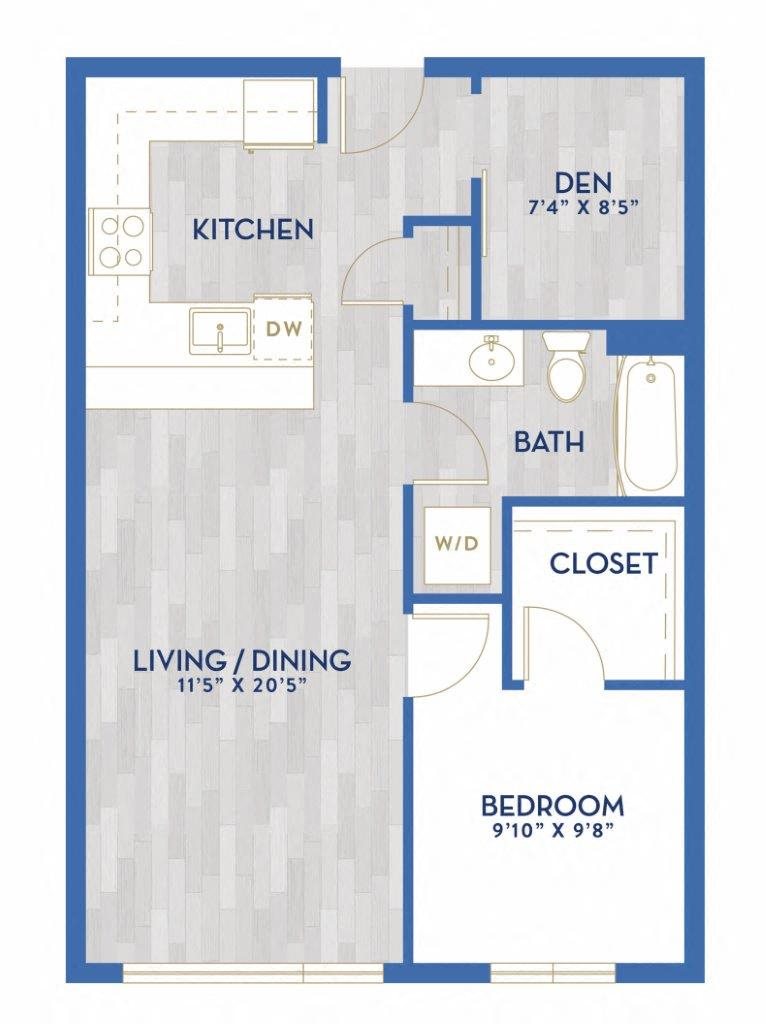 C3 - One Bedroom floor plan